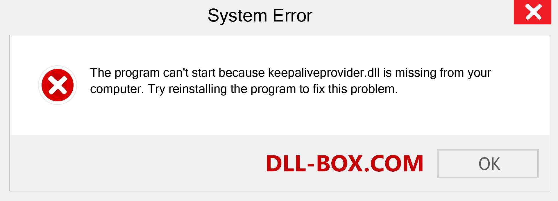  keepaliveprovider.dll file is missing?. Download for Windows 7, 8, 10 - Fix  keepaliveprovider dll Missing Error on Windows, photos, images